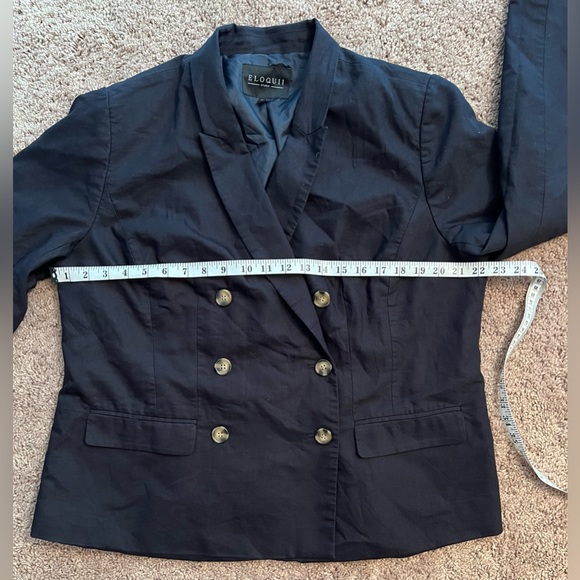 Eloquii Navy Double Breasted Blazer - Picture 8 of 8